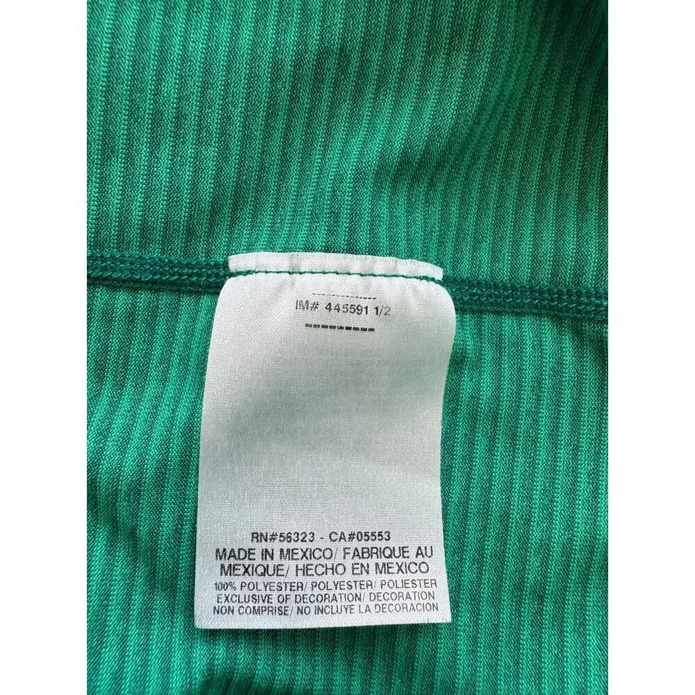 Nike Men's Dri-Fit Touch Training T-Shirt Green Stripe Size Large Short Sleeve